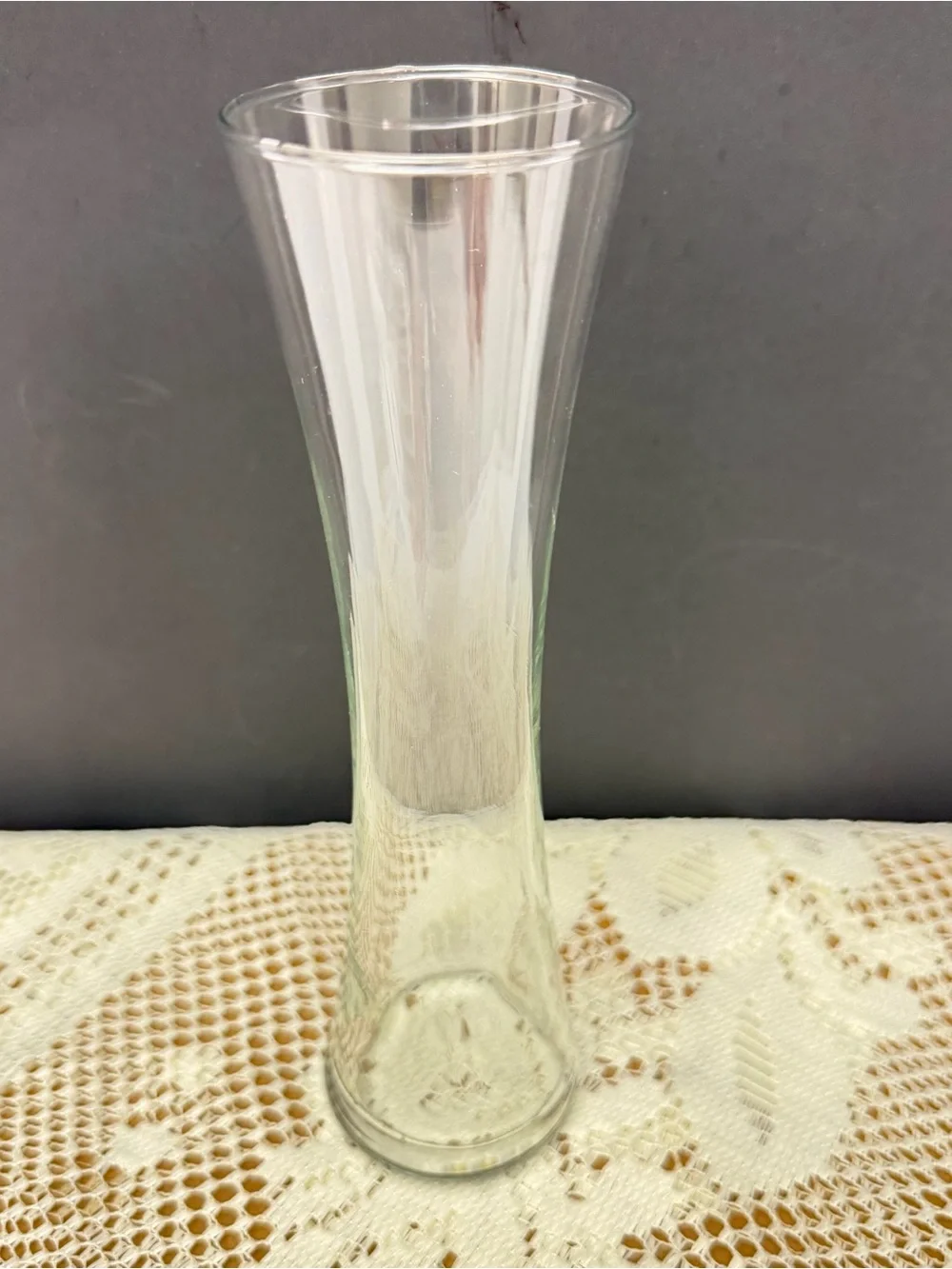 Libbey Crisa Clear Glass 1980s-1990s Vase